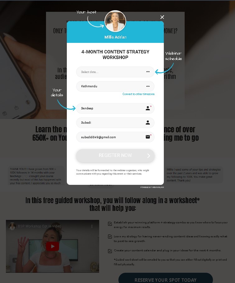 Lead Generation Landing Page Sample By SD Subedi